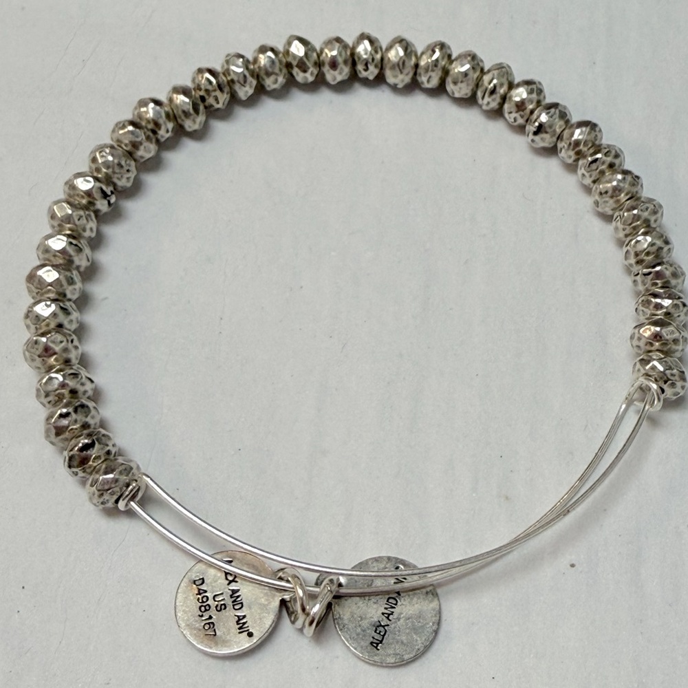 Alex and Ani Silver Metallic Beaded Bracelet
